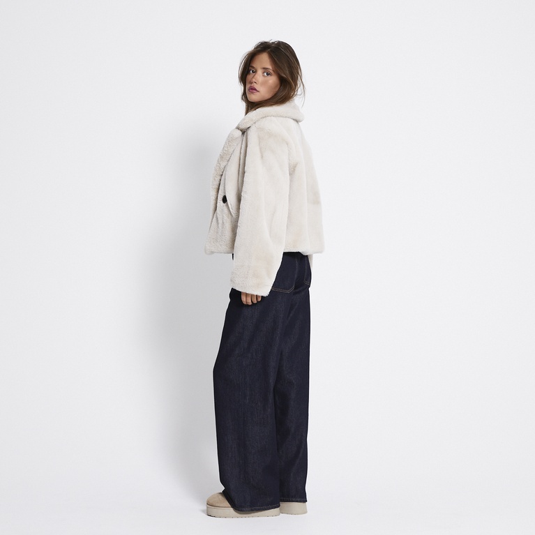 Faux fur jacket "Mary" Beige